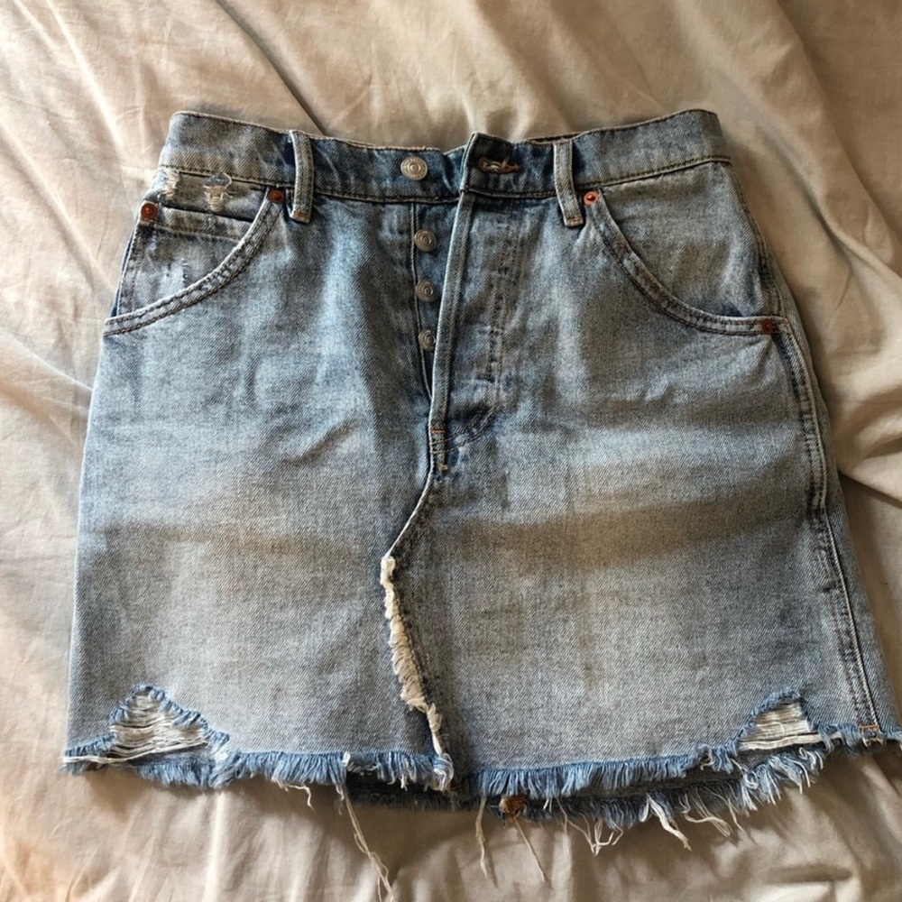 Free People Brea Denim Skirt - 26